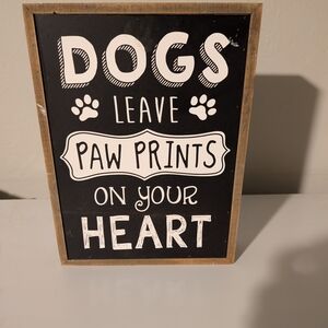 Charming Black and White Dog Sign